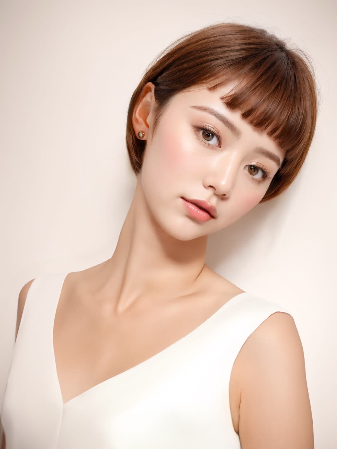 hair dressing flora【ヘアードレッシングフローラ】のスタイル紹介。耳かけショートボブ