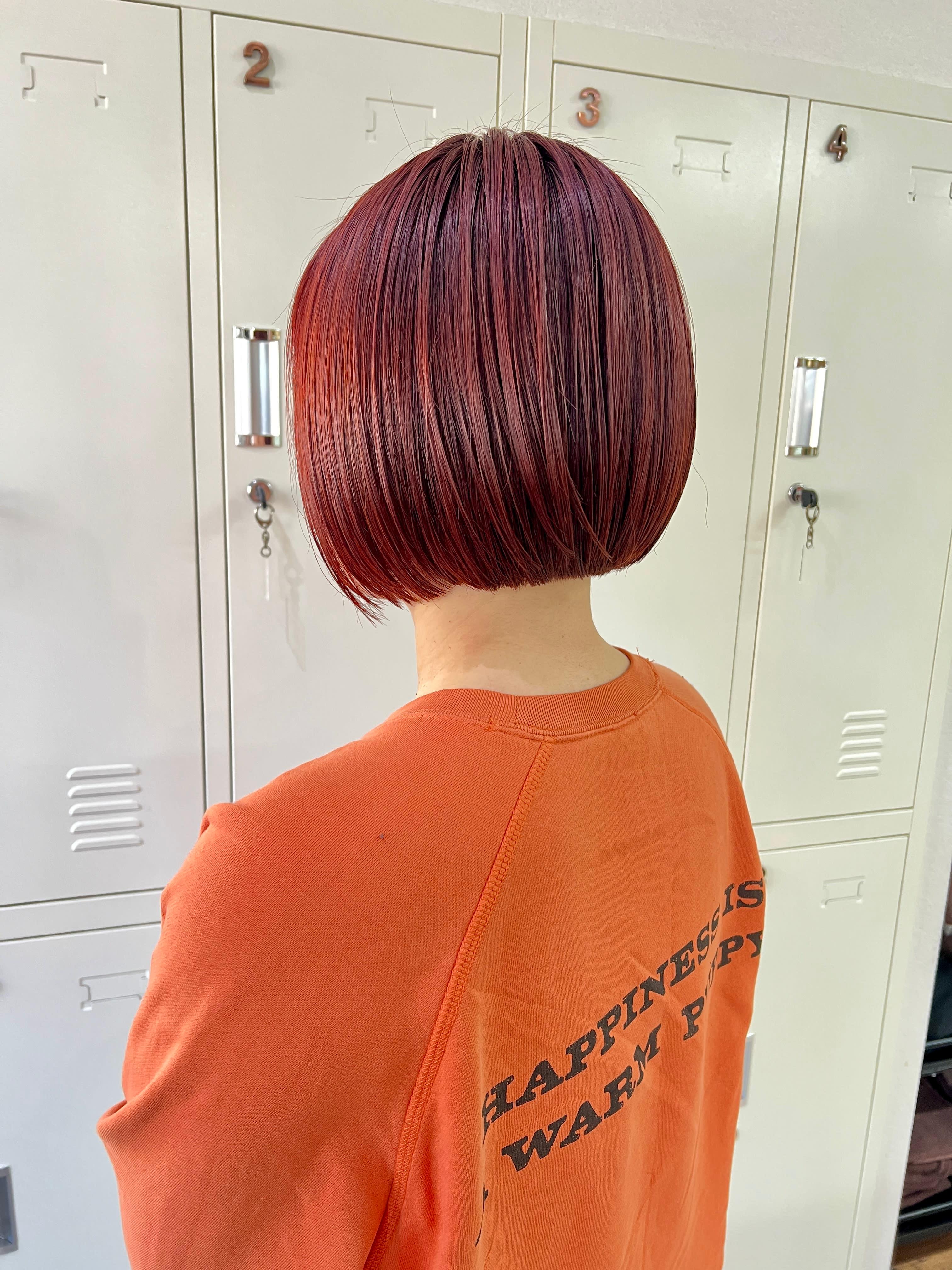 ASSEMBLE Beauty&spa【アッセンブル】【アッセンブル ビューティーアンドスパ】のスタイル紹介。【ASSEMBLEカラー】ボルドーボブ