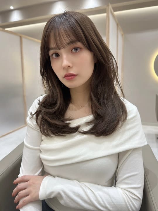 Zina 池袋サンシャイン通り 髪質改善&トリートメント【ジーナイケブクロサンシャインカミシツカイゼントリートメント】のスタイル紹介。髪質改善小顔カットマロンブラウン美髪*池袋サンシャイン通り