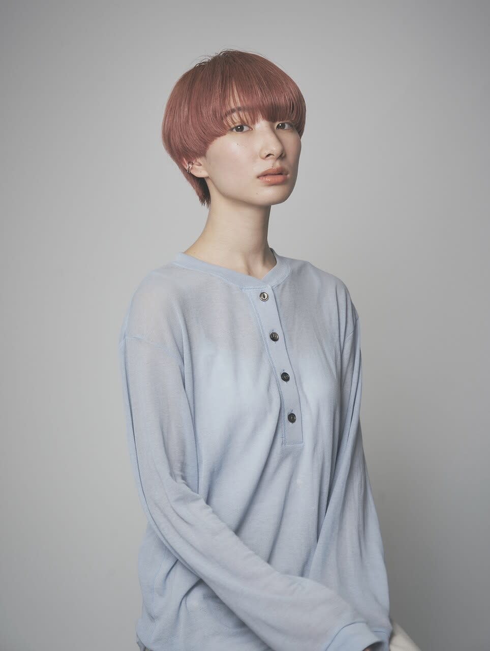 kikoeru 三軒茶屋【キコエルサンゲンチャヤ】のスタイル紹介。ベビーピンクマッシュショートヘア