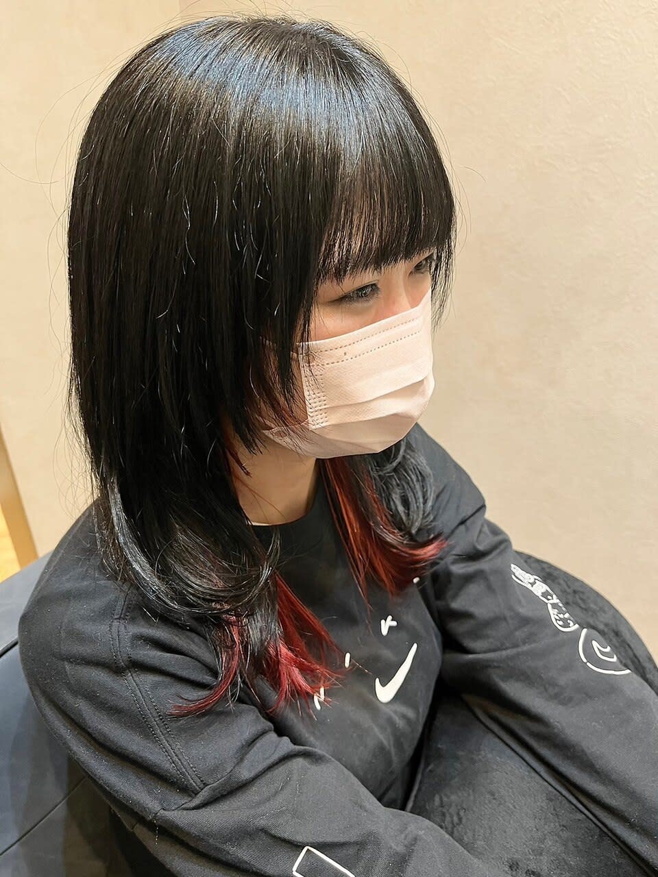 newi宮崎【ネウィミヤザキ】のスタイル紹介。【MIKOTO】顔周り束間♪レイヤー/インナーカラー/ウルフ