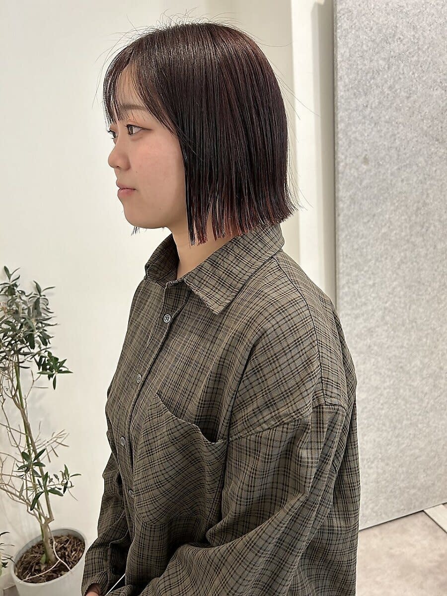 ambitious 国分寺【アンビシャスコクブンジ】のスタイル紹介。☆顔まわり小顔カット　切りっぱなしボブ似合わせカット