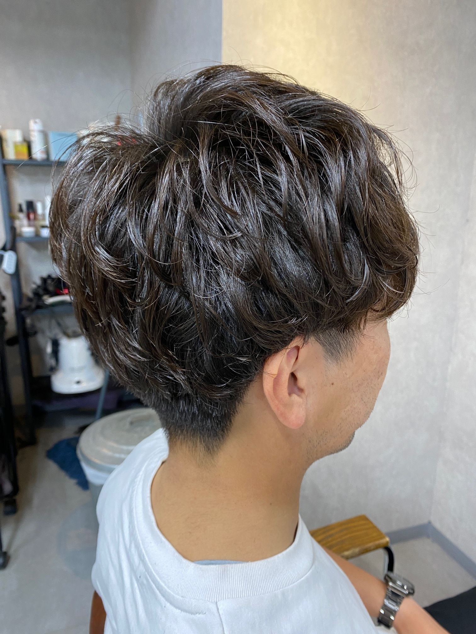 押上 美容室 cluster【オシアゲビヨウシツクラスタ】のスタイル紹介。ナチュラルシャドウパーマ