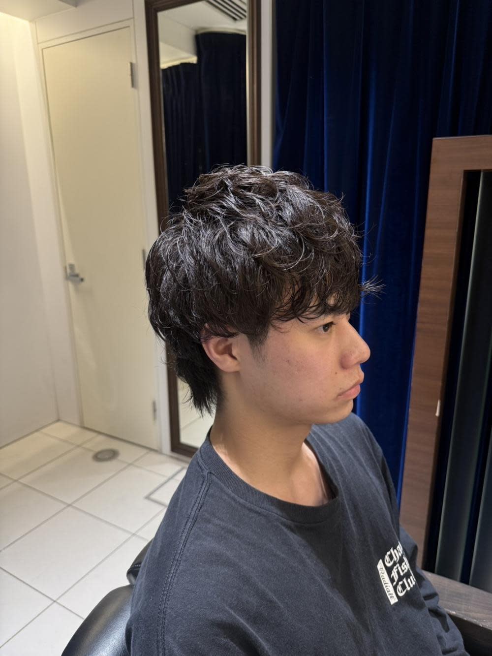 N.BARBER GINZA【エヌドットバーバー銀座】【エヌドットバーバーギンザ】のスタイル紹介。ワンカール/ニュアンスパーマ/ツーブロック