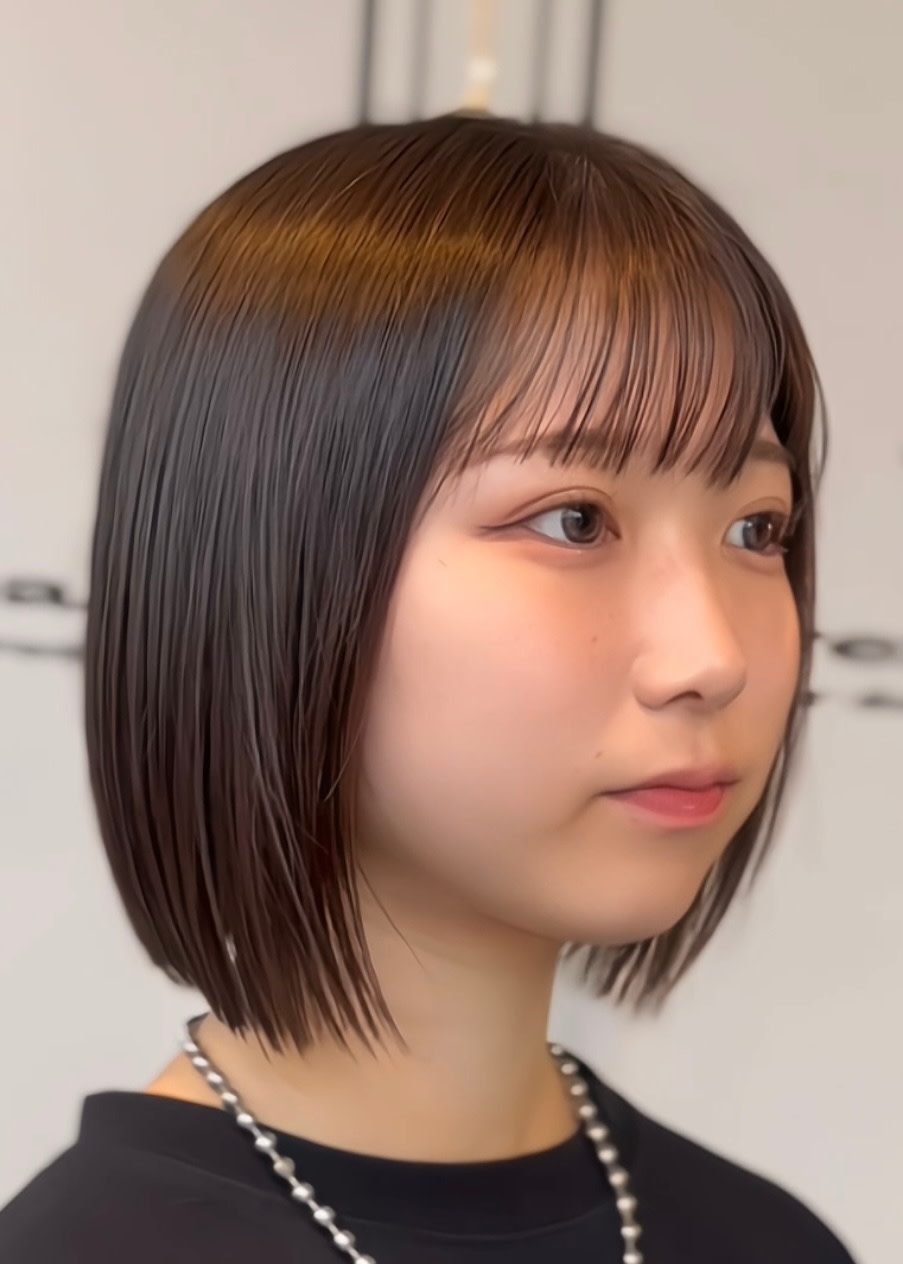 veretta. 楠葉店【ベレッタクズハテン】のスタイル紹介。顎下切りっぱなしボブ