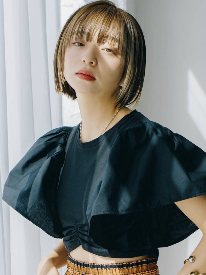 THK.品川港南【サンクス シナガワコウナン】【サンクス シナガワコウナン】のスタイル紹介。【THK.品川港南】丸みボブ × ハイトーンカラー