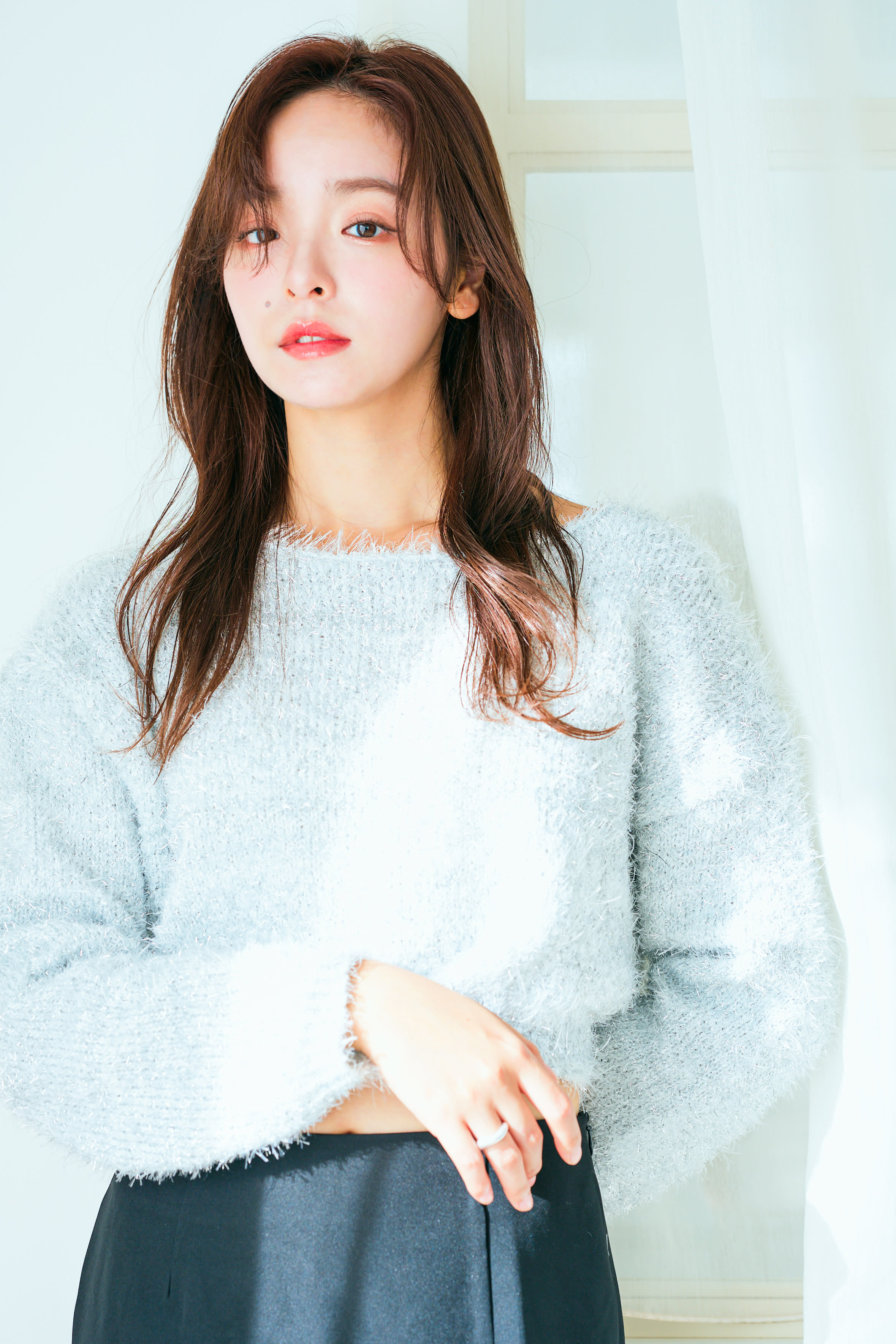 little 名駅【リトル メイエキ】のスタイル紹介。マロンブラウン大人ツヤウェーブ