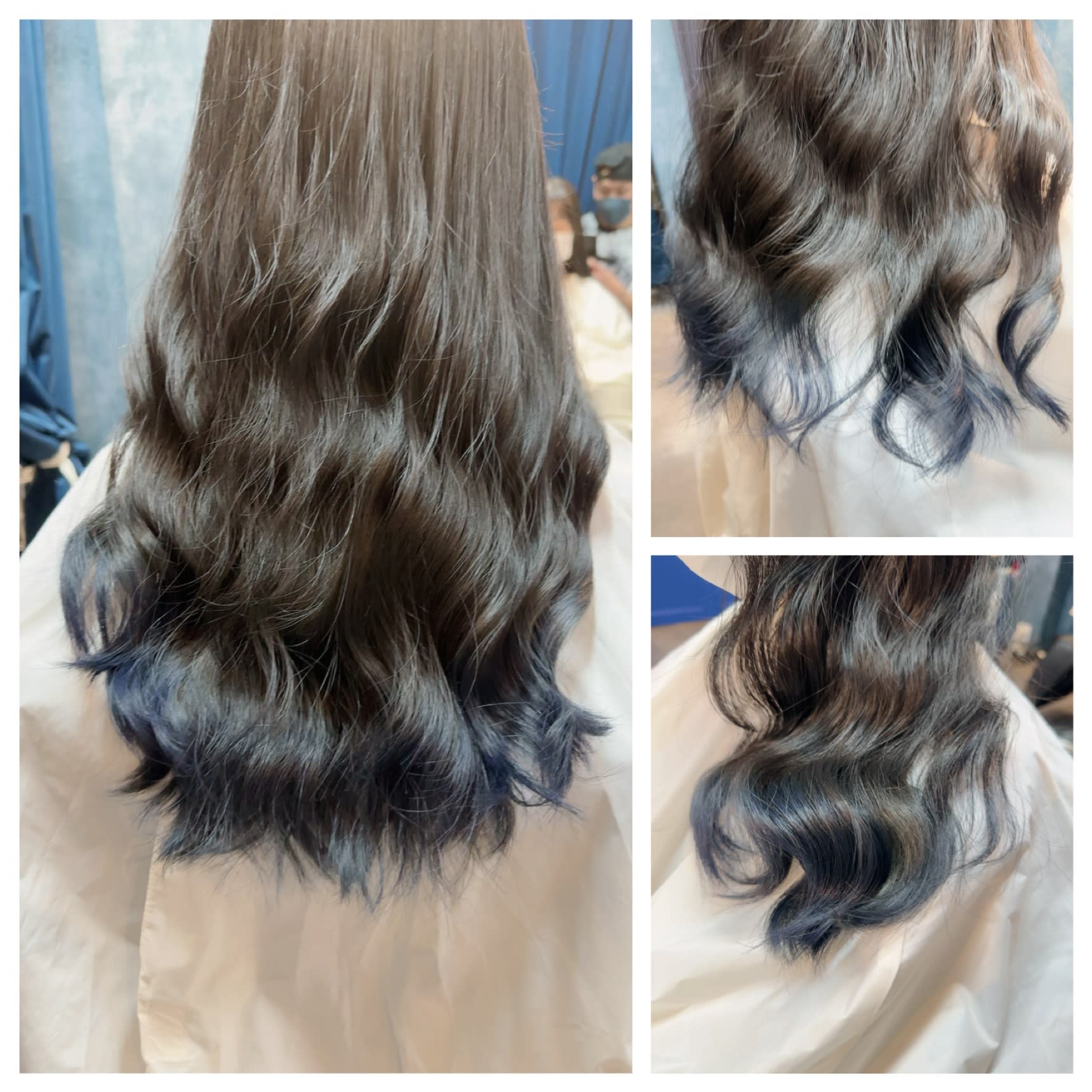 Hair Salon 0115 茗荷谷【ヘアーサロン ゼロイチイチゴー ミョウガダニ】のスタイル紹介。エンドカラー&ネイビーブルー