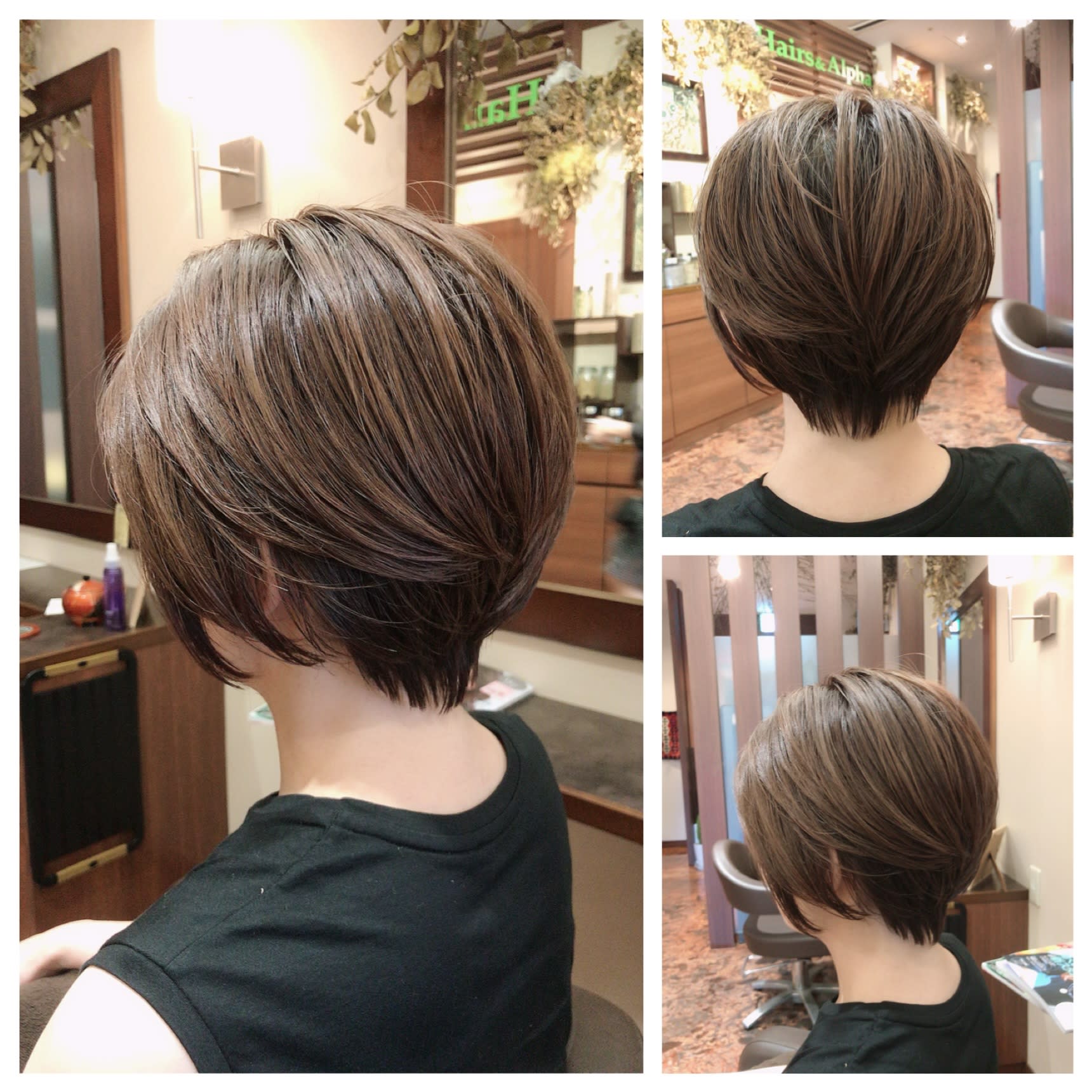 Hair Salon 0115 茗荷谷【ヘアーサロン ゼロイチイチゴー ミョウガダニ】のスタイル紹介。ゼッペキ解消♪ 菱形ショートスタイル