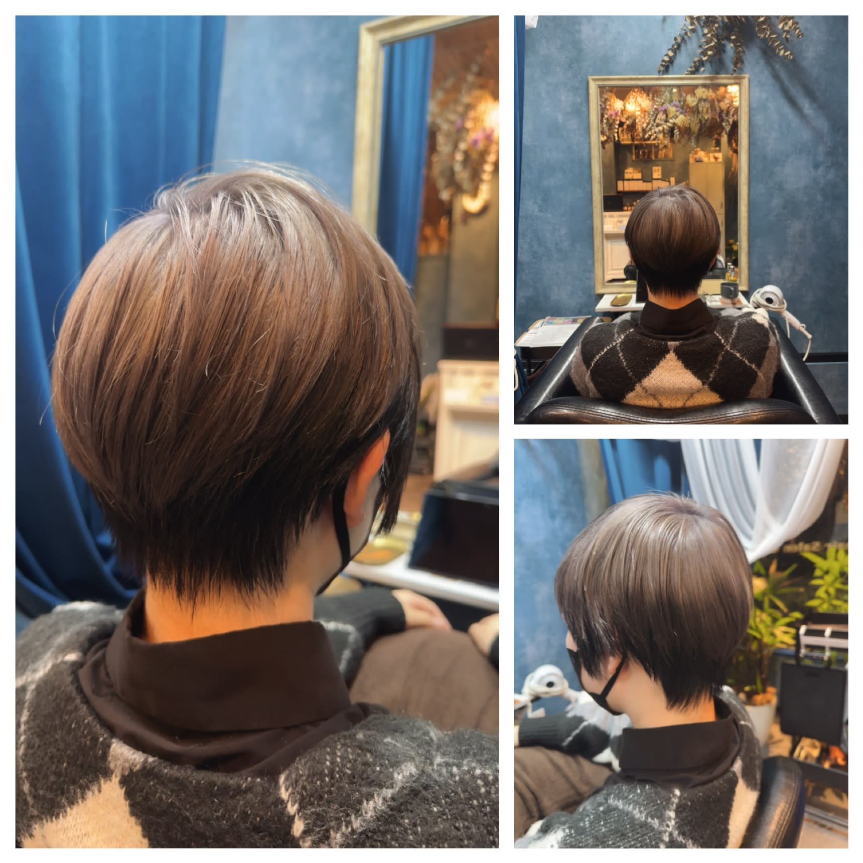 Hair Salon 0115 茗荷谷【ヘアーサロン ゼロイチイチゴー ミョウガダニ】のスタイル紹介。モノトーン♪グレー&ブラック