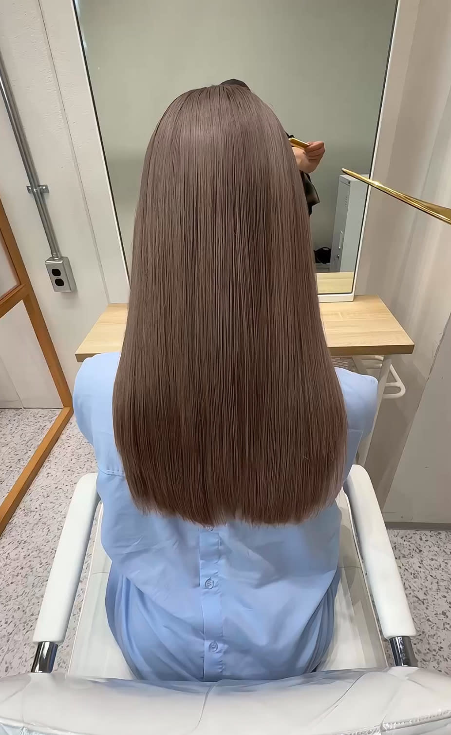 髪質改善/縮毛矯正専門店Hailey【カミシツカイゼンシュクモウキョウセイセンモンテンヘイリー】のスタイル紹介。ゆるふわベージュ❤︎艶たっぷりケアカラー×髪質改善