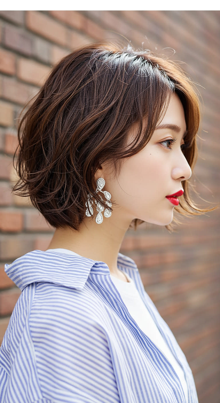 COMMON hair design【コモン ヘアー デザイン】【コモン ヘアー デザイン】のスタイル紹介。大人の抜け感×ふんわりウェーブボブ