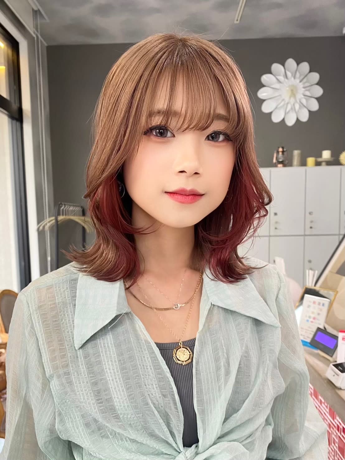 Ledo レド【レド】のスタイル紹介。インナーカラー×ピンク×ミルクティーベージュ