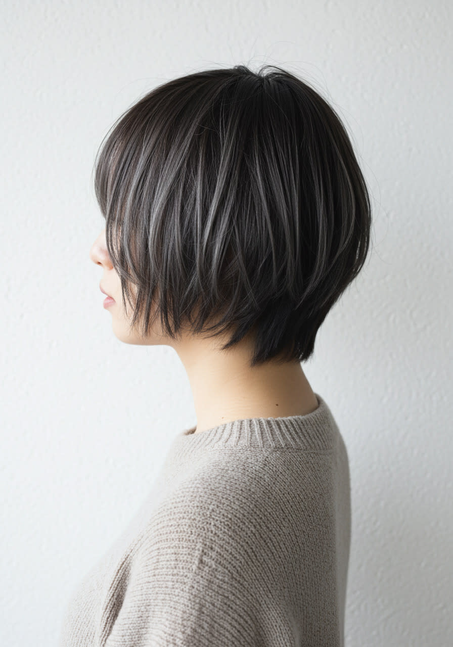 COMMON hair design【コモン ヘアー デザイン】【コモン ヘアー デザイン】のスタイル紹介。ナチュラル×上品な大人のショートボブ