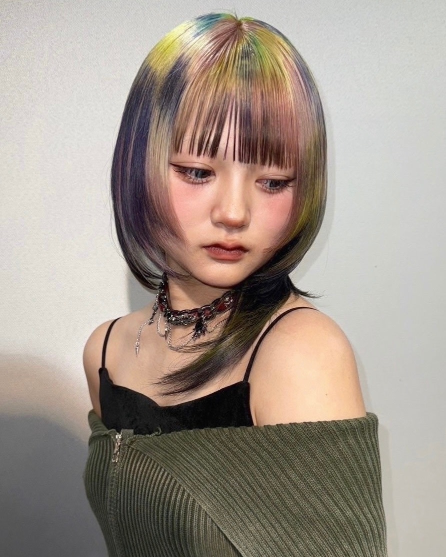 Null 原宿店 デザインカラー/ダブルカラー【ヌルハラジュクテン デザインカラー ダブルカラー】のスタイル紹介。オーダーメイド　デザインカラー　ハイトーン　原宿/表参道