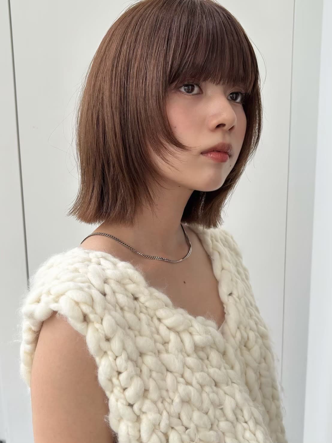 Lond BOY 表参道【ロンド ボーイ】【ロンド ボーイ オモテサンドウ】のスタイル紹介。イメチェン外ハネボブ美髪ワイドバングミディアム縮毛矯正韓国