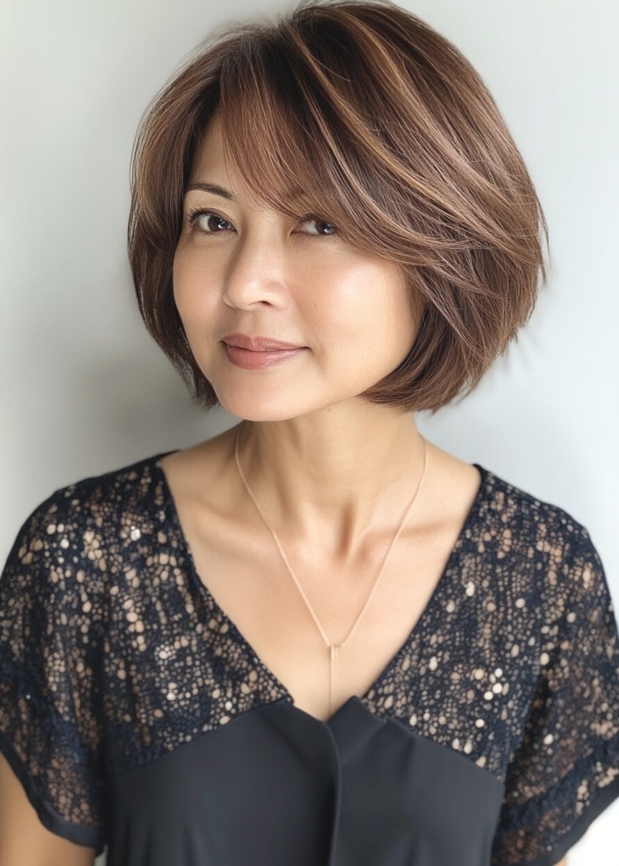 AVANCE. PRODUCED by EGAO大阪梅田店【アヴァンス プロデュース バイ エガオ オオサカウメダテン】のスタイル紹介。白髪染めに飽きた方にハイライト白髪ぼかし