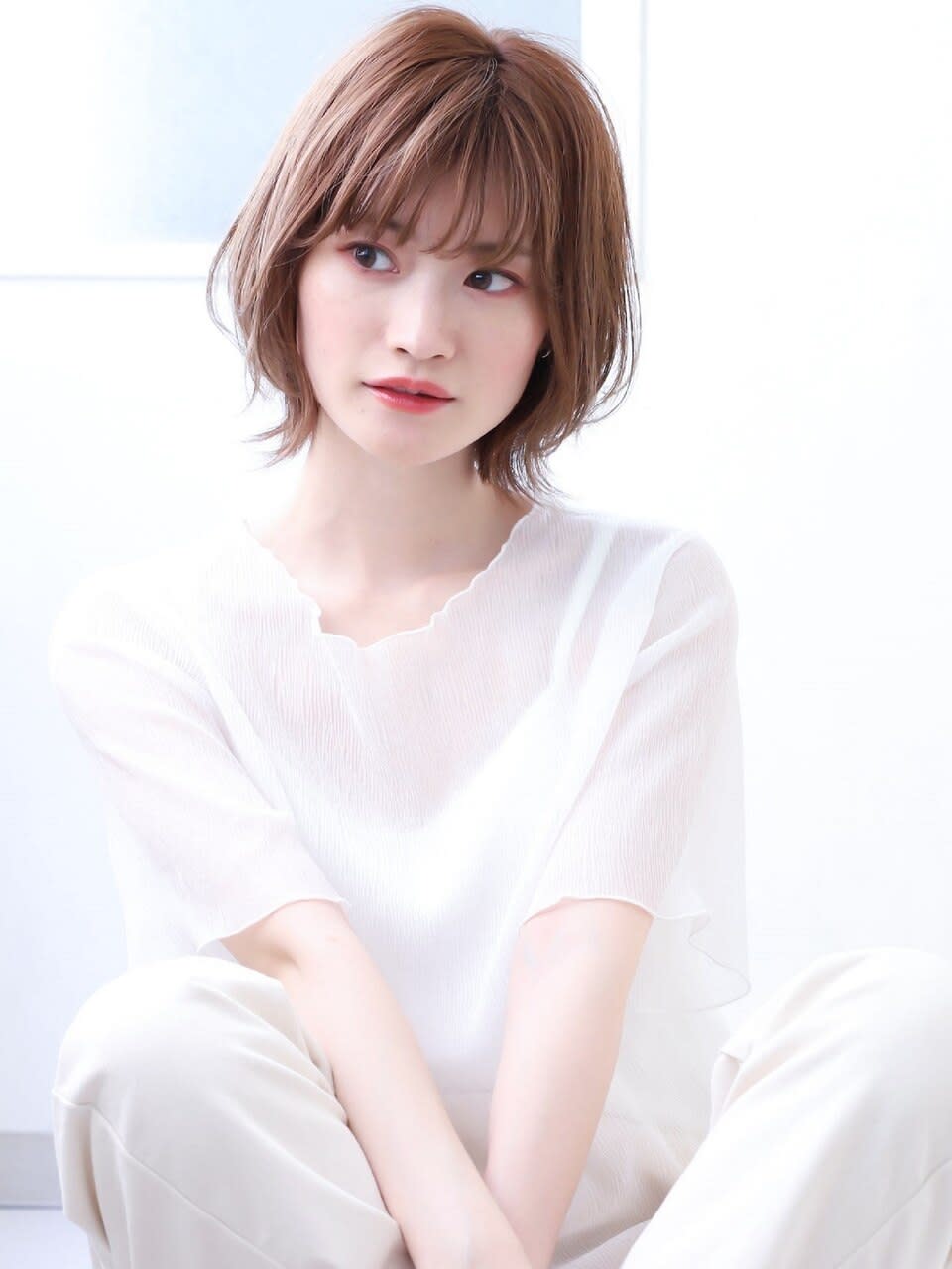 un le pont【アンルポン】のスタイル紹介。大人カジュアル外ハネボブウルフ