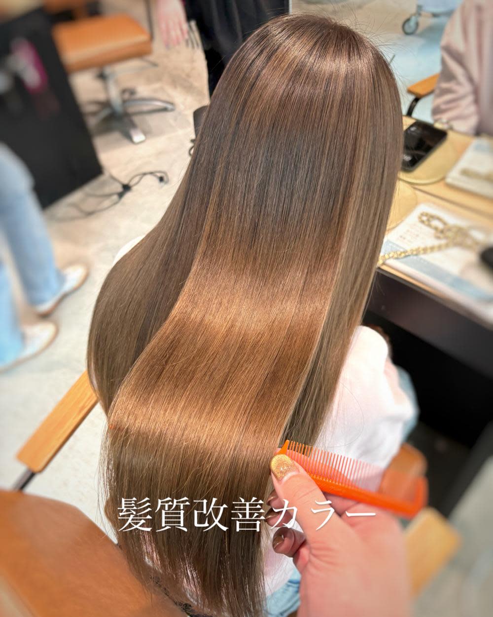 ALLYS umeda【アリーズ　ウメダ】のスタイル紹介。髪質改善カラー×マロンベージュ♪