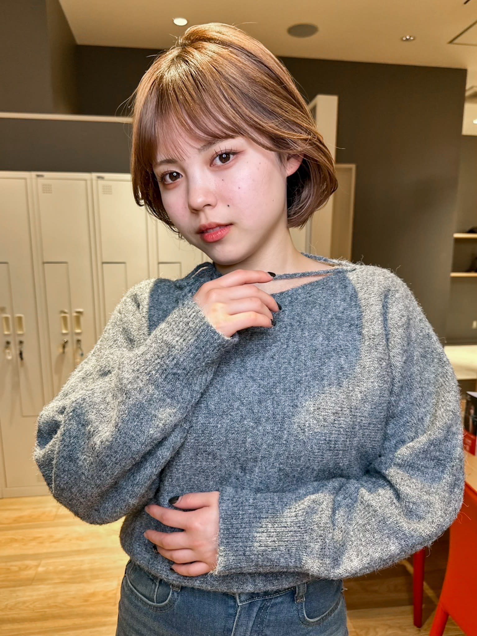 BALANCE.【バランス】のスタイル紹介。柔らかベージュの丸みショートボブ