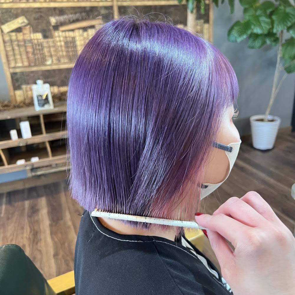 Hair design D. 【ヘアーデザイン ディードット】【ヘアーデザイン ディードット】のスタイル紹介。安定ピンクパープル/インナーカラー