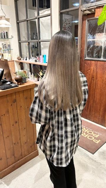 POREPORE HAPPY HAIR BASE 国立谷保【ポレポレハッピーヘアーベース】【ポレポレハッピーヘアーベース】のスタイル紹介。ミルクティーベージュ