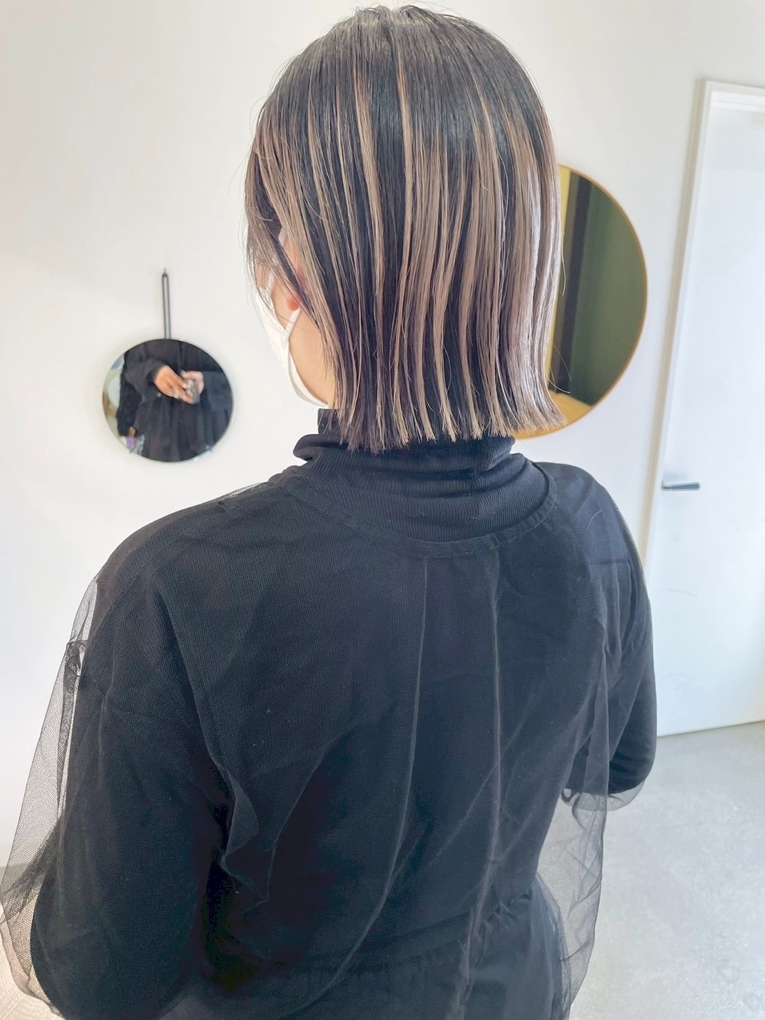 EDAME【エダメ】のスタイル紹介。ぱつっとボブ/デザインカラー