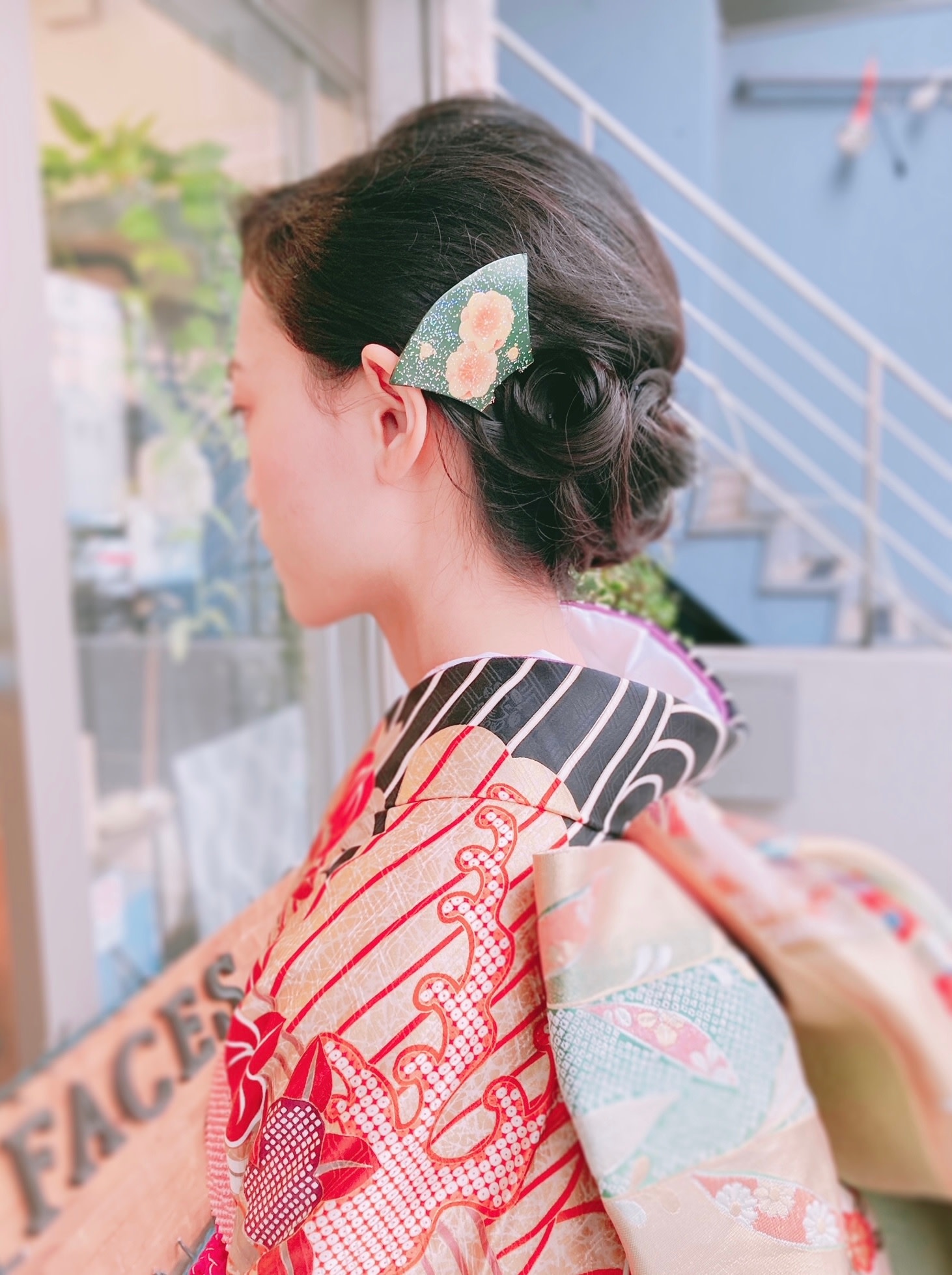 FACES hair lounge【フェイセズヘアラウンジ】のスタイル紹介。振り袖着付けとヘアセット
