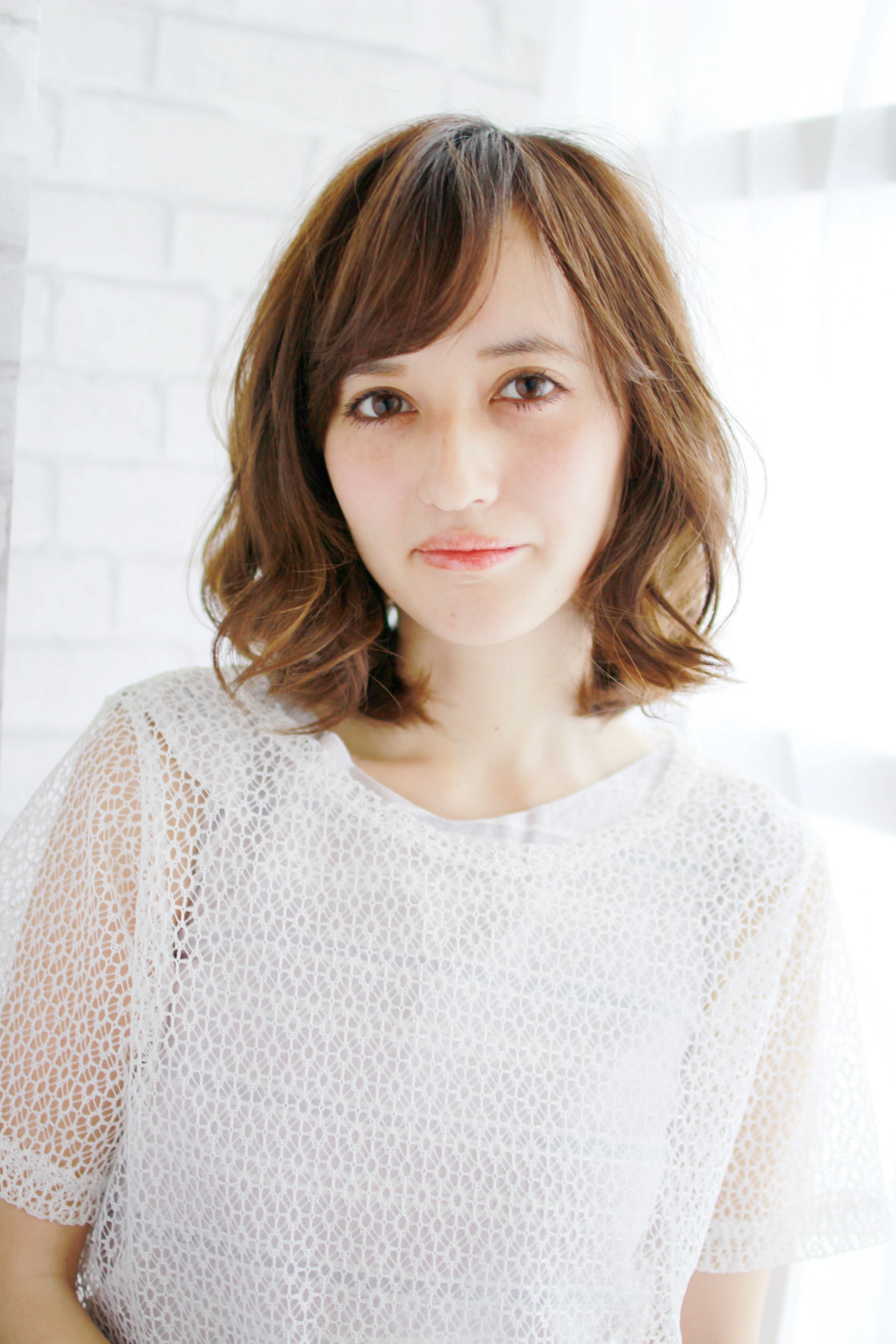 髪質改善 個室サロン Linoa【リノア】西梅田 福島 美容室【カミシツカイゼンコシツサロンリノアニシウメダフクシマビヨウシツ】のスタイル紹介。大人可愛い外ハネボブ