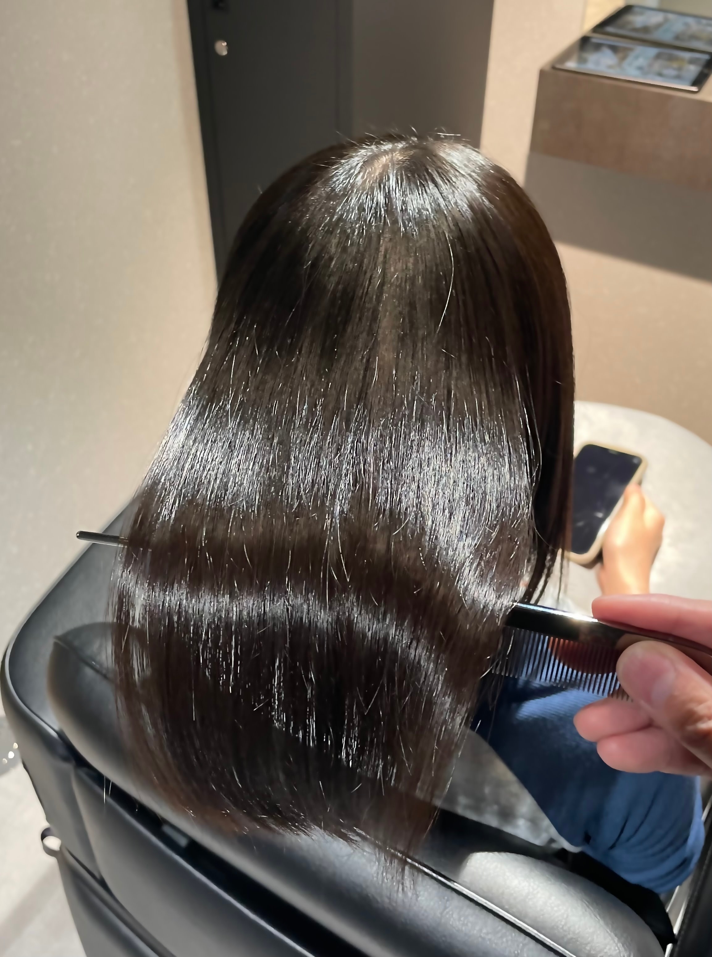 髪質改善 個室サロン LUNAS 福岡天神【カミシツカイゼン コシツサロン ルナス フクオカテンジン】のスタイル紹介。サラツヤボブ美髪矯正！