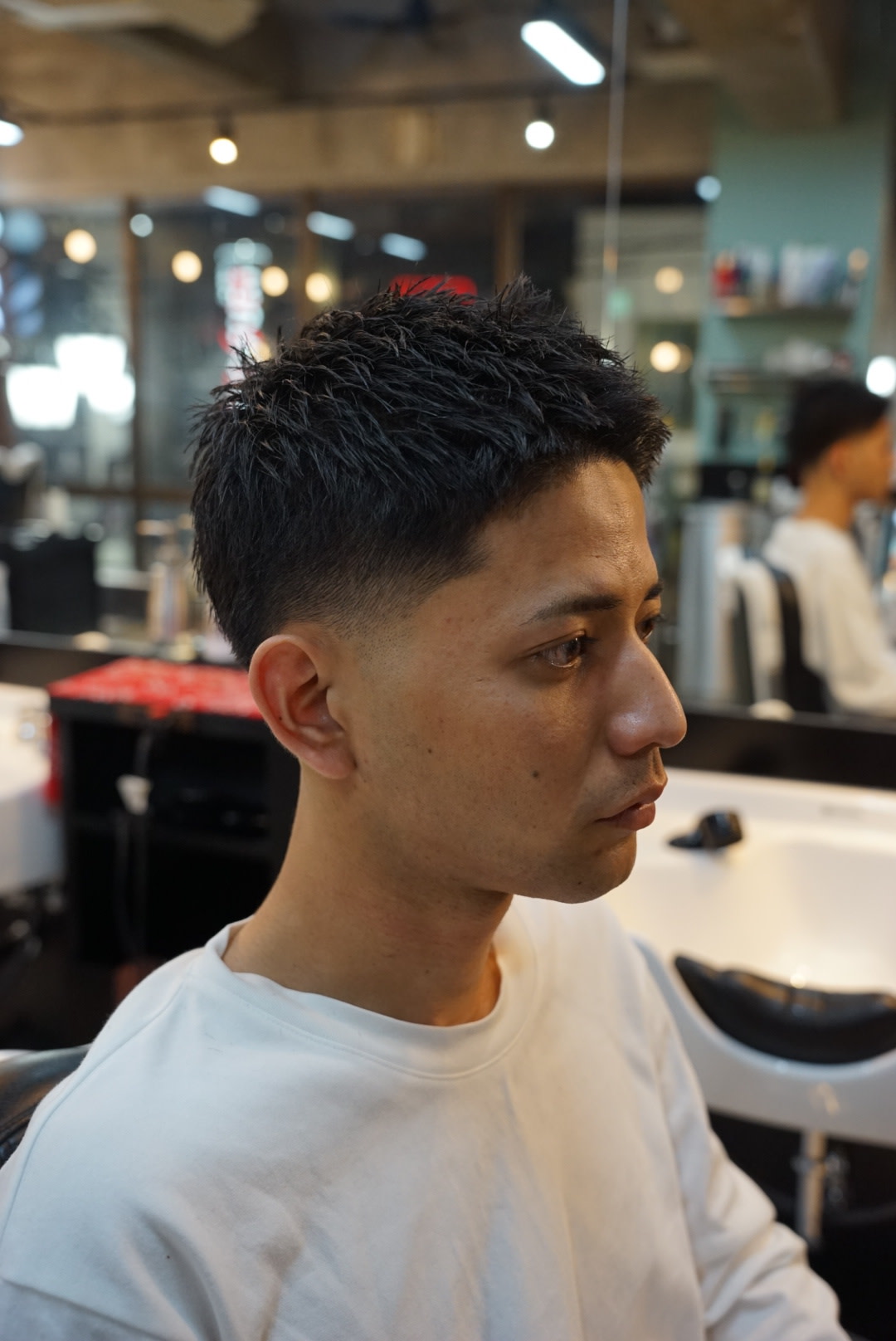 TIGHT SWAG BARBERWORKS【タイトスワッグバーバーワークス】のスタイル紹介。テーパーフェード×スパイキーショート