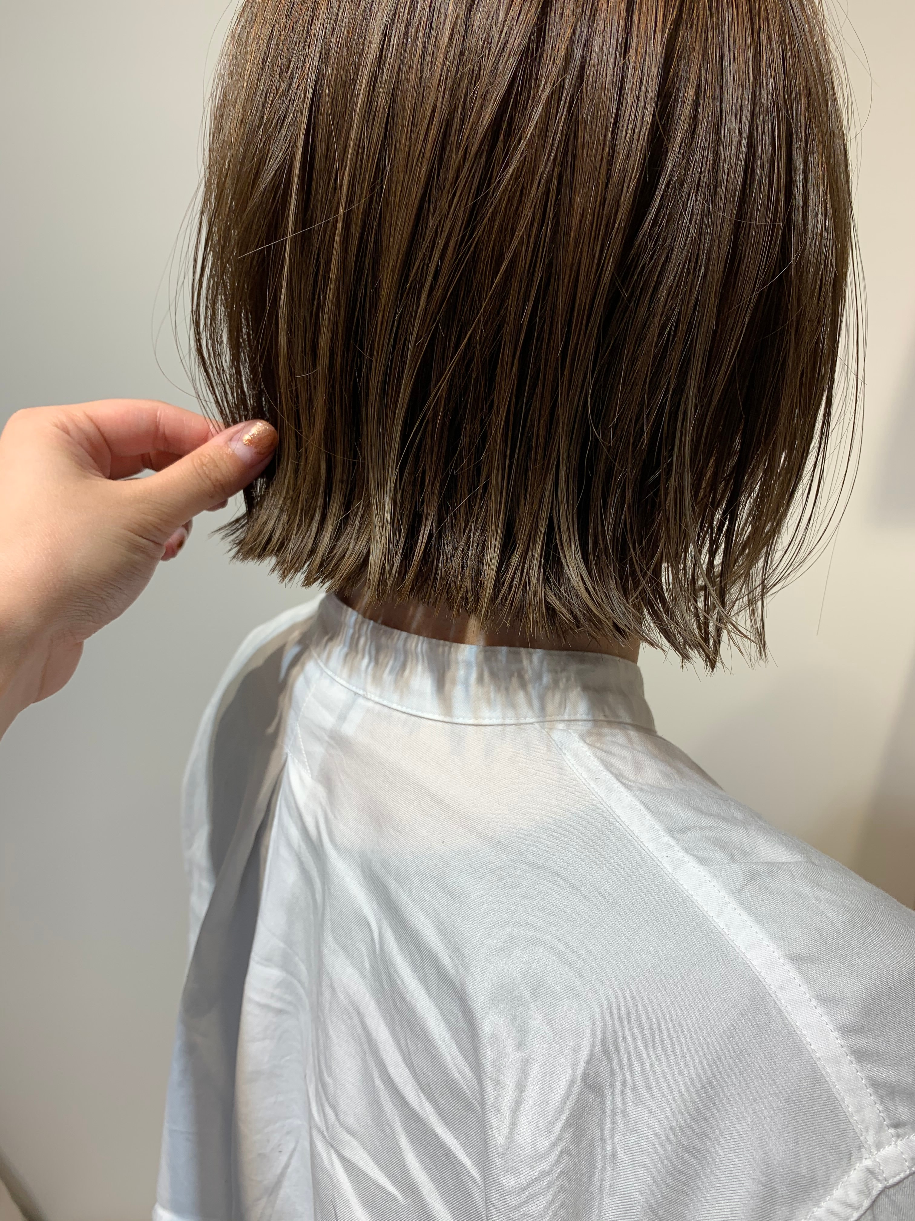 トリート ヘアデザイン八千代緑が丘【トリート ヘアデザインヤチヨミドリガオカ】のスタイル紹介。ミントベージュ×ボブ