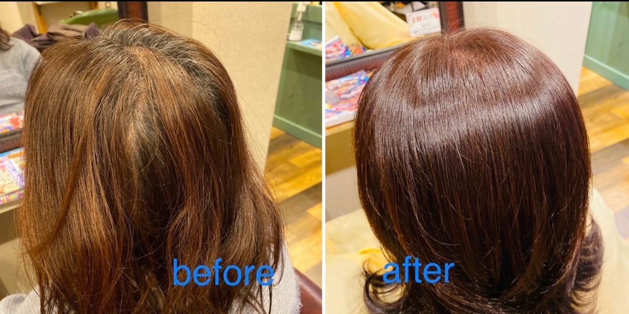 髪質改善する白髪染め専門店 TSUYA_IRO 毛呂山店【カミシツカイゼンスルシラガゾメセンモンテン ツヤイロモロヤマテン】のスタイル紹介。髪質改善する白髪染め専門店 TSUYA_IRO 毛呂山店