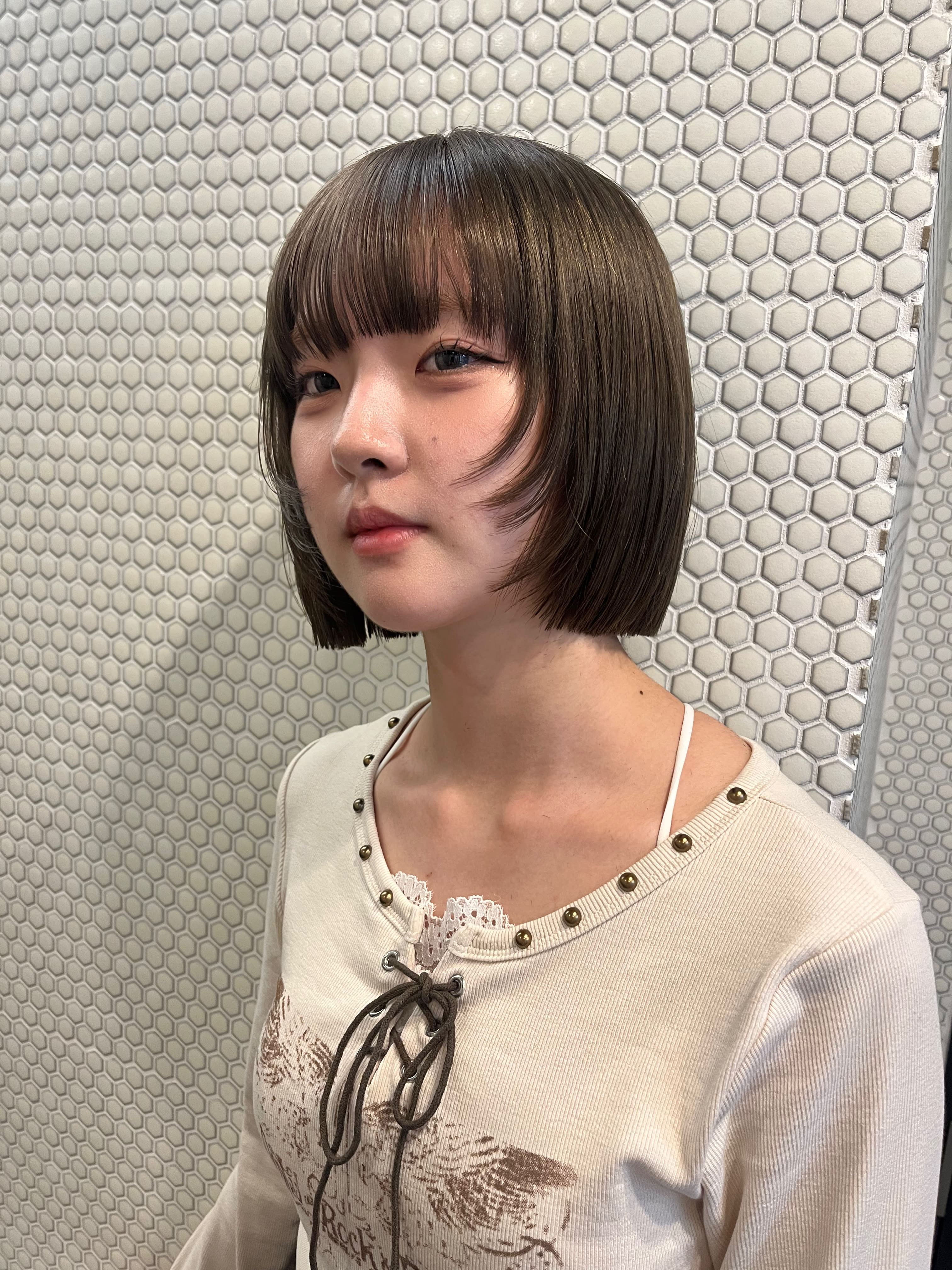 soin de brace coco. 四条河原町店【ソワンドゥブレスココシジョウカワラマチテン】のスタイル紹介。ミニボブ×フェイスレイヤー