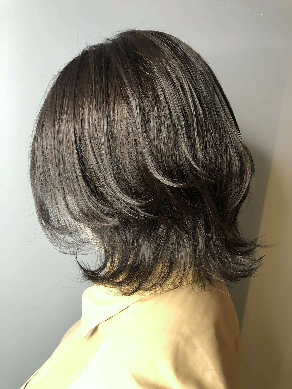 newi 町田【ネウィ マチダ】のスタイル紹介。ワンレンボブ前下がりショート内巻きワンカール鎖骨ミディアム