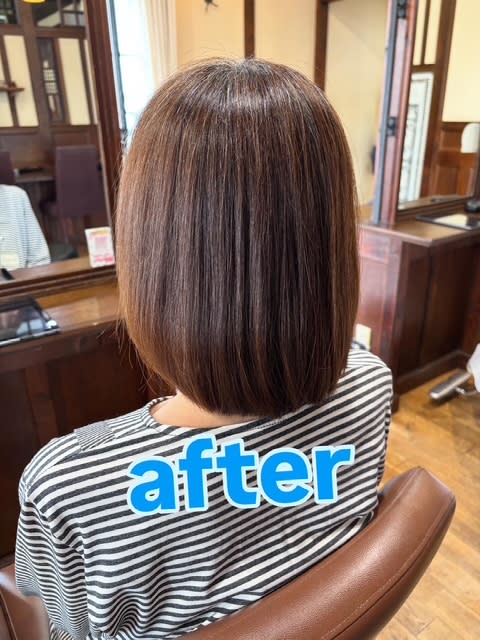 TJ天気予報 Part7 稲沢店【ティジェイ テンキヨホウ パートセブン イナザワテン】のスタイル紹介。エイジング毛の縮毛矯正