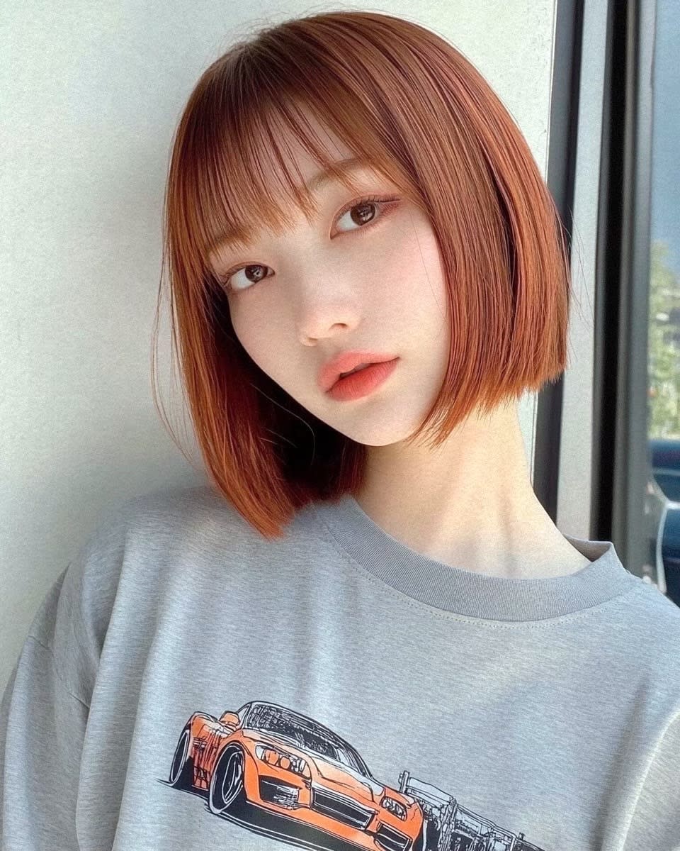 srow【スロウ】のスタイル紹介。bob × orange 