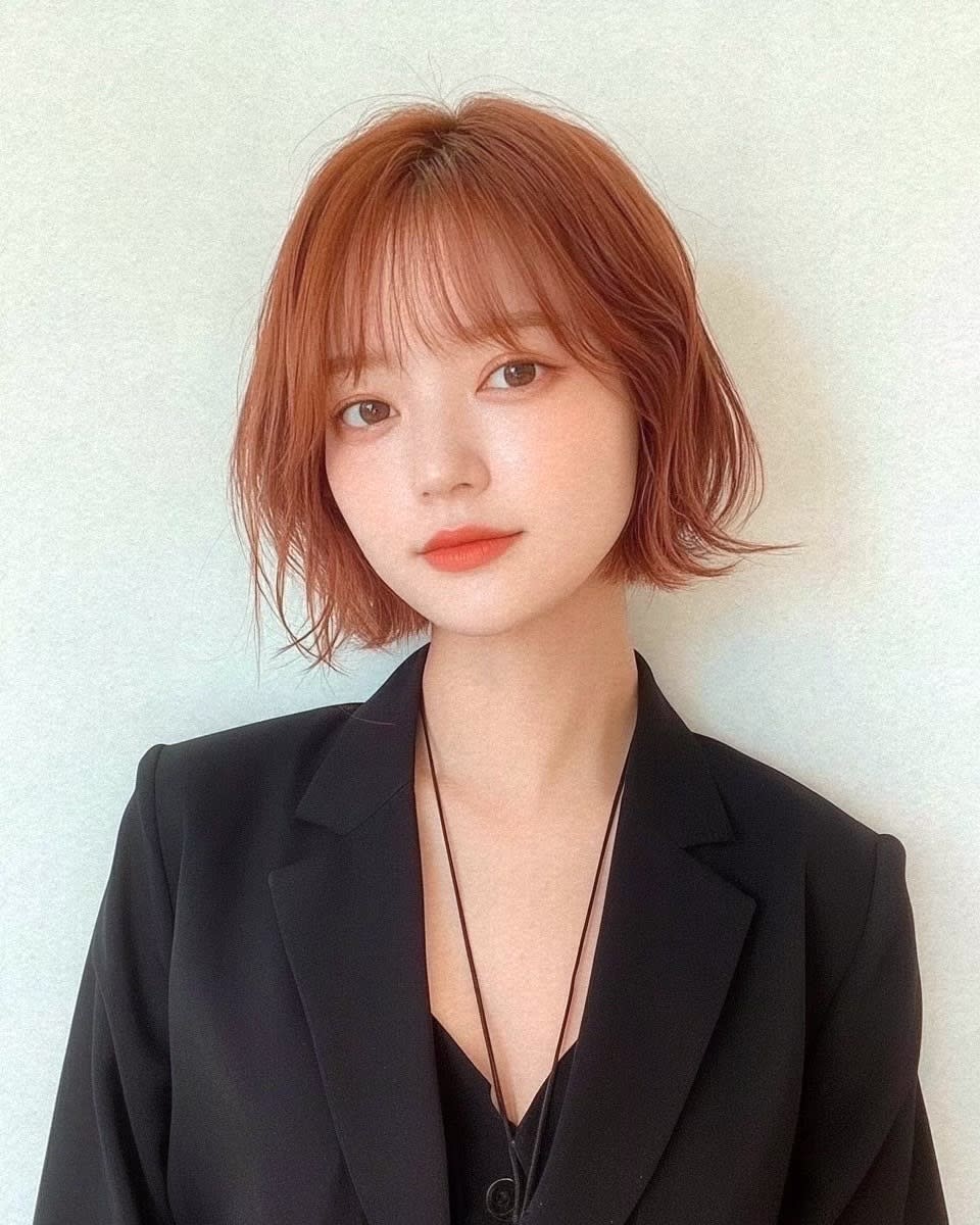 srow【スロウ】のスタイル紹介。bob × orange