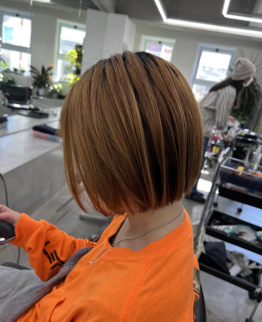 epc by F.U.N 竹ノ塚 髪質改善/ブリーチ/ハイライト【エピックバイファン】【エピックバイファン】のスタイル紹介。ピタッと収まるボブ