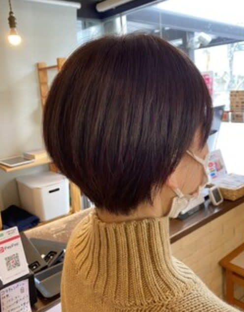 CARNA by Charis【カルナバイカリス】 盛岡 | 本宮【カルナ バイ カリス】のスタイル紹介。チョコブラウン×耳かけショート