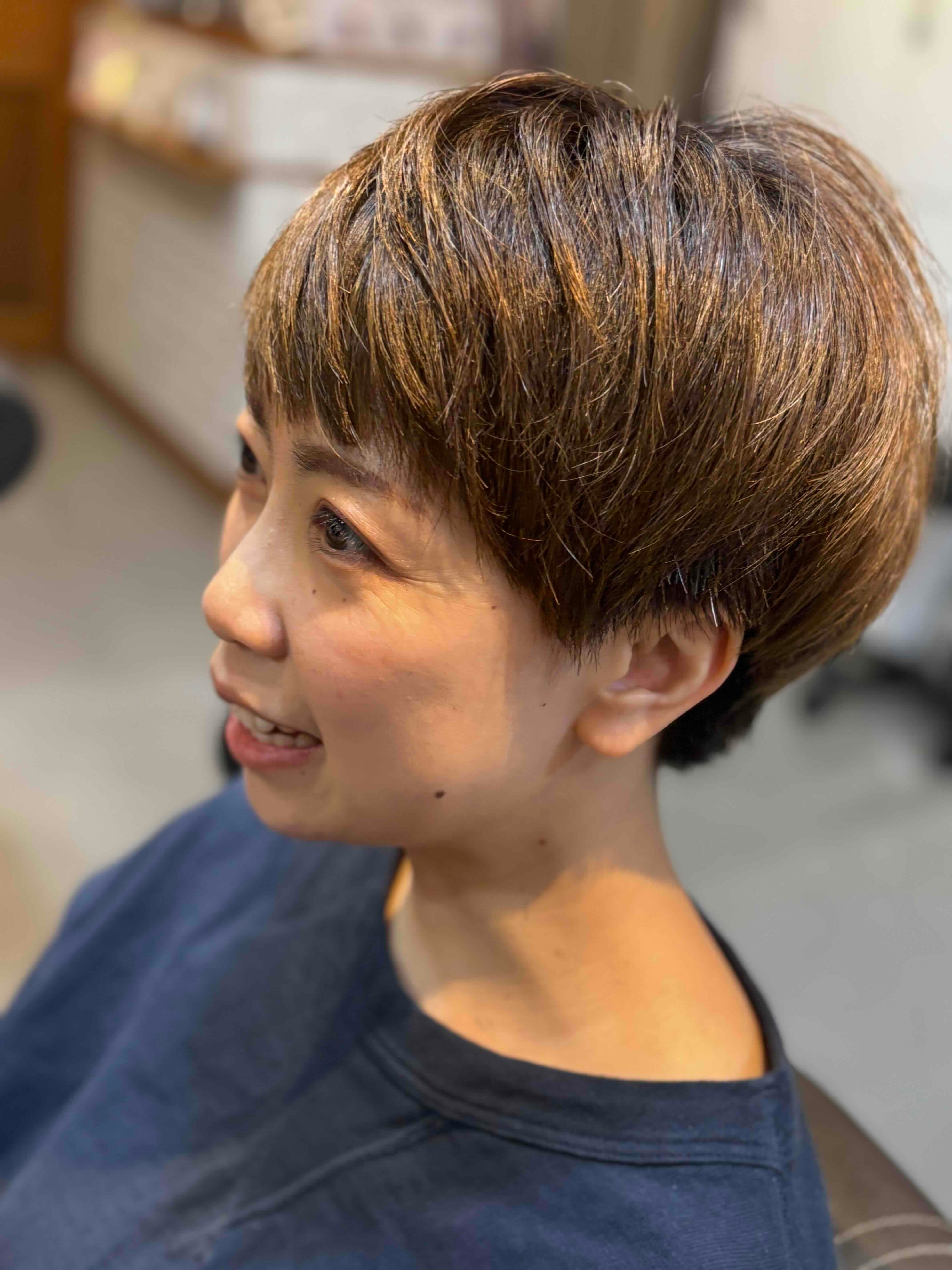 ポワル理美容室【ポワルリビヨウシツ】のスタイル紹介。マッシュショート