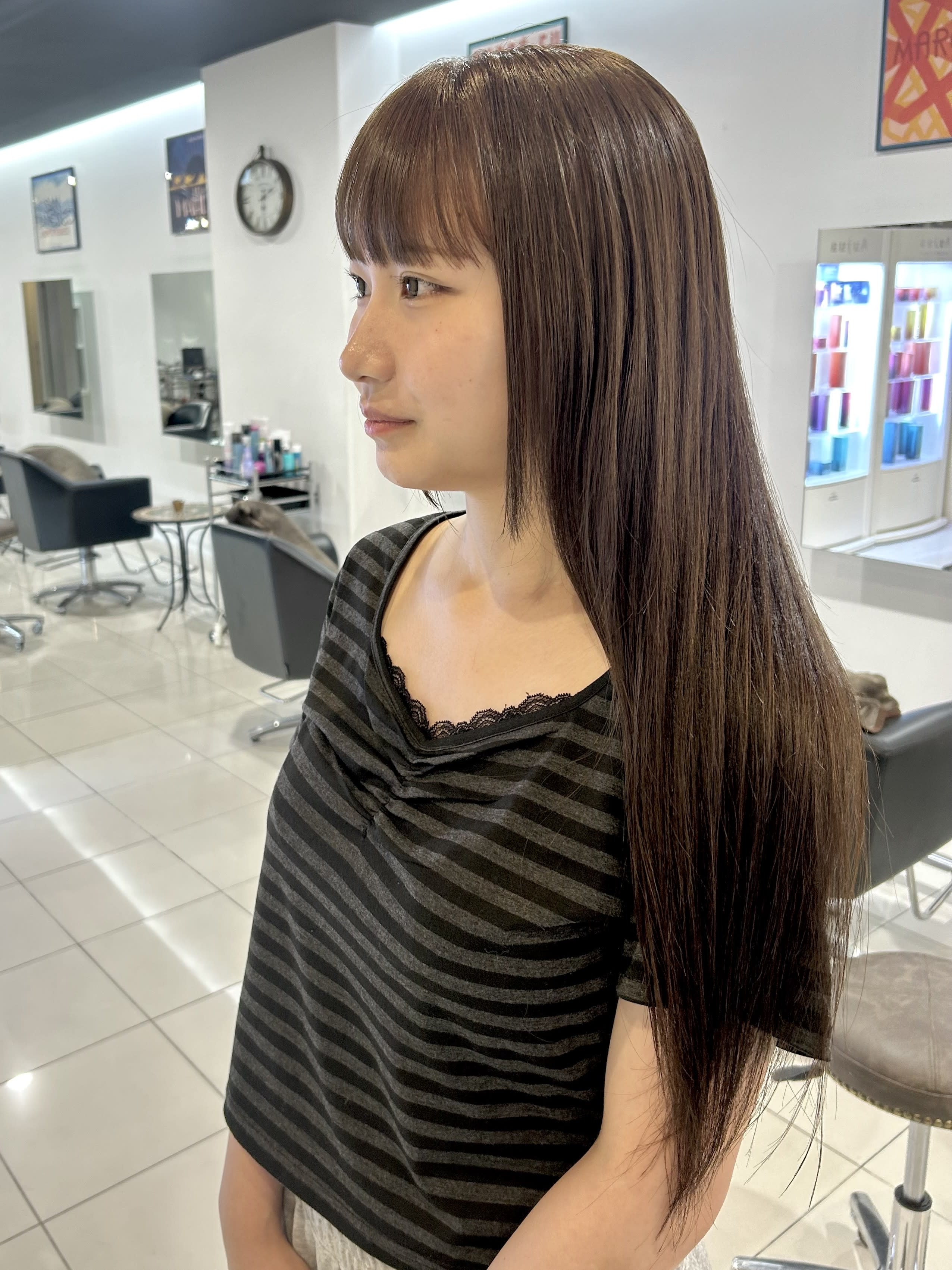 ～MILBON complete salon～ no_a【ミルボンコンプリートサロン ノア】のスタイル紹介。酸性ストレート×ベージュブラウン