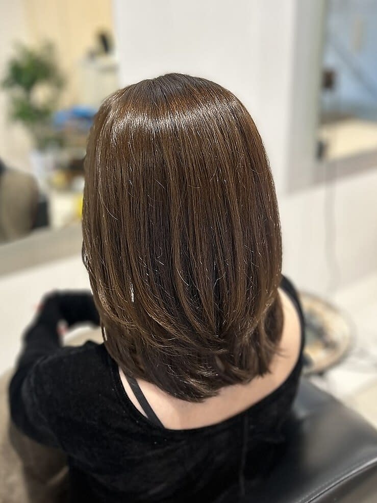 ～MILBON complete salon～ no_a【ミルボンコンプリートサロン ノア】のスタイル紹介。エイジングケアにも◎ダメージレスカラー×オリーブグレージュ