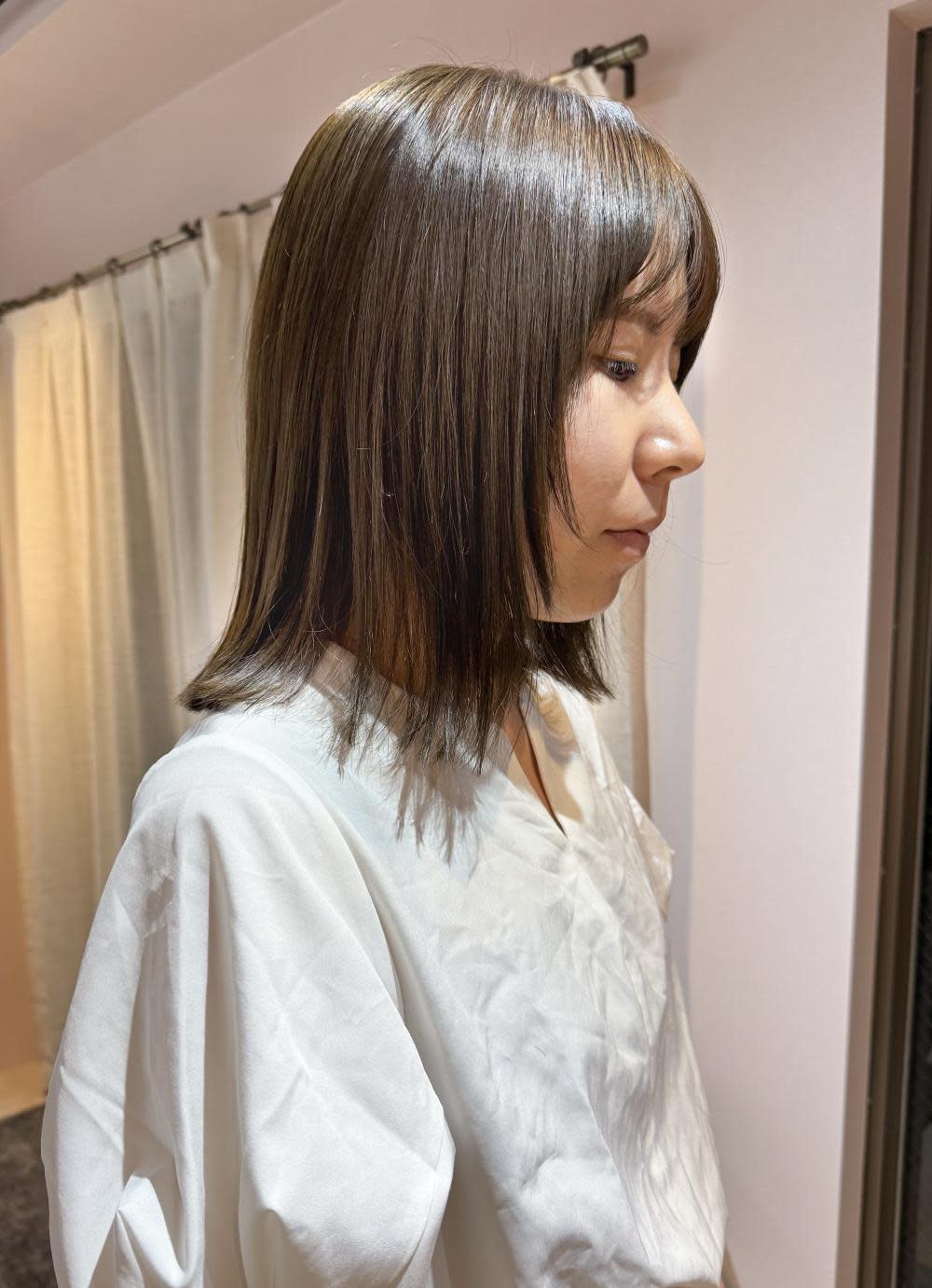 toile.【トワル】のスタイル紹介。オリーブカラーカラー/フェイスレイヤー