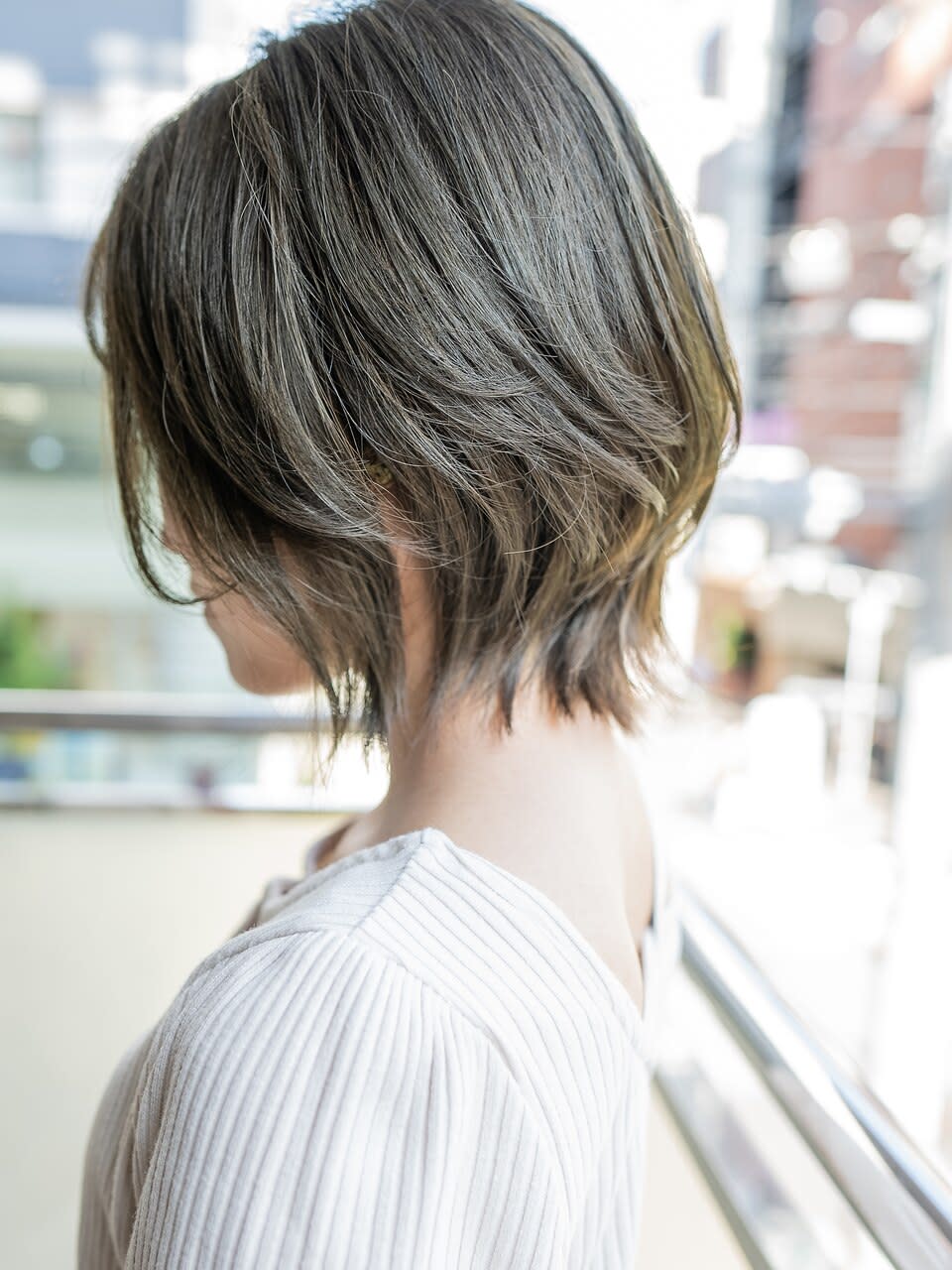 SiLO 大名2号店【シロ ダイミョウニゴウテン】のスタイル紹介。ウルフボブオリーブグレージュ/髪質改善/ヘッドスパ/天神