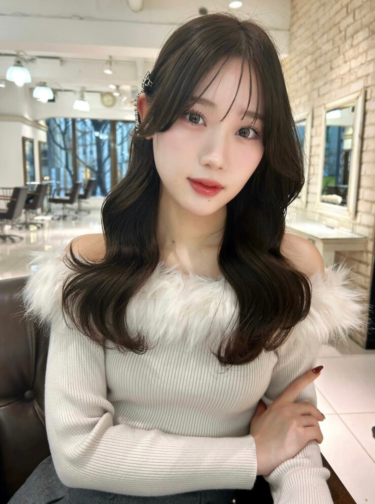 髪質改善カラー/髪質改善トリートメント/韓国ヘア Lilly by FORTE 静岡駅前店【リリーバイフォルテ シズオカエキマエテン】のスタイル紹介。イメチェン髪質改善美髪韓国風巻き前髪顔周りヘア