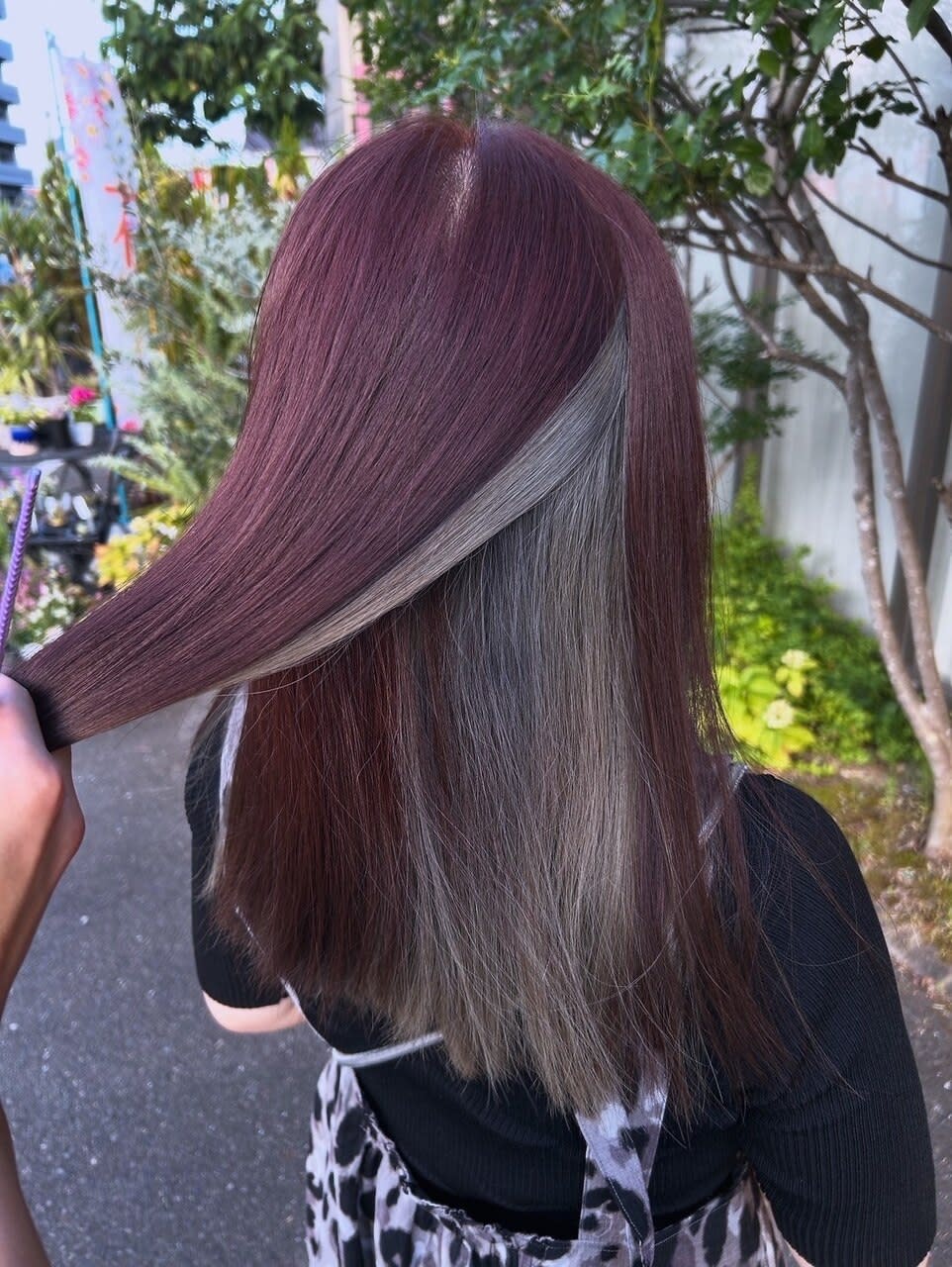 SET-UP 倉敷美和店【セットアップ】【セットアップ クラシキミワテン】のスタイル紹介。インナーカラー/グレージュ/チェリーレッド/韓国ヘア/赤紫カ