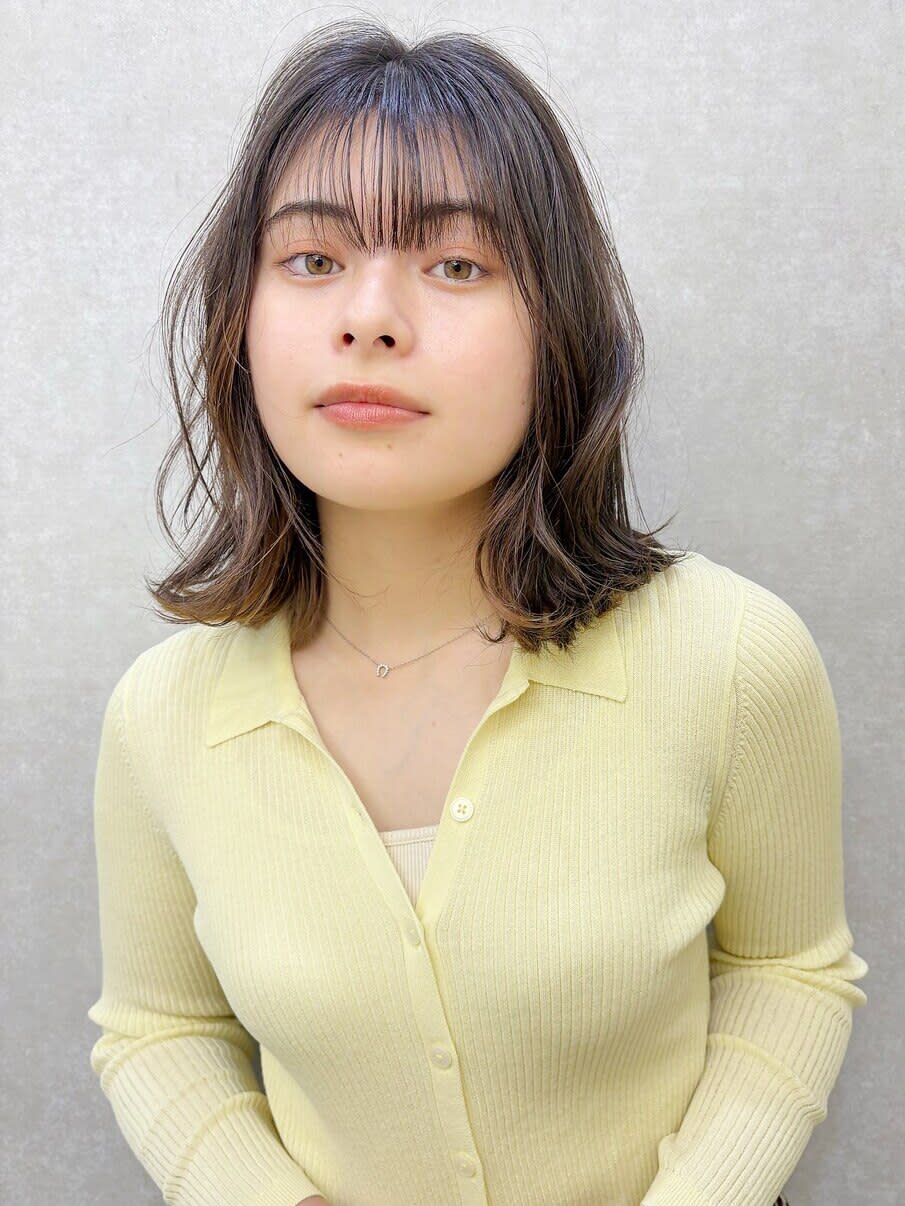 k-two 京都 ラクエ emu 【ケーツー エム】【ケーツーキョウトラクエエム】のスタイル紹介。ゆる巻きミディアム*顔周りカット*前髪カット*髪質改善