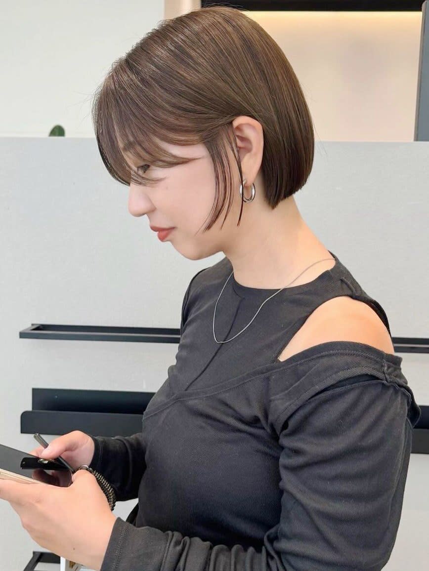 K-two あべのキューズモール店【ケーツー】【ケーツーアベノキューズモールテン】のスタイル紹介。ボブ*大人ボブ*顔周りカット*前髪カット*後れ毛*30代40