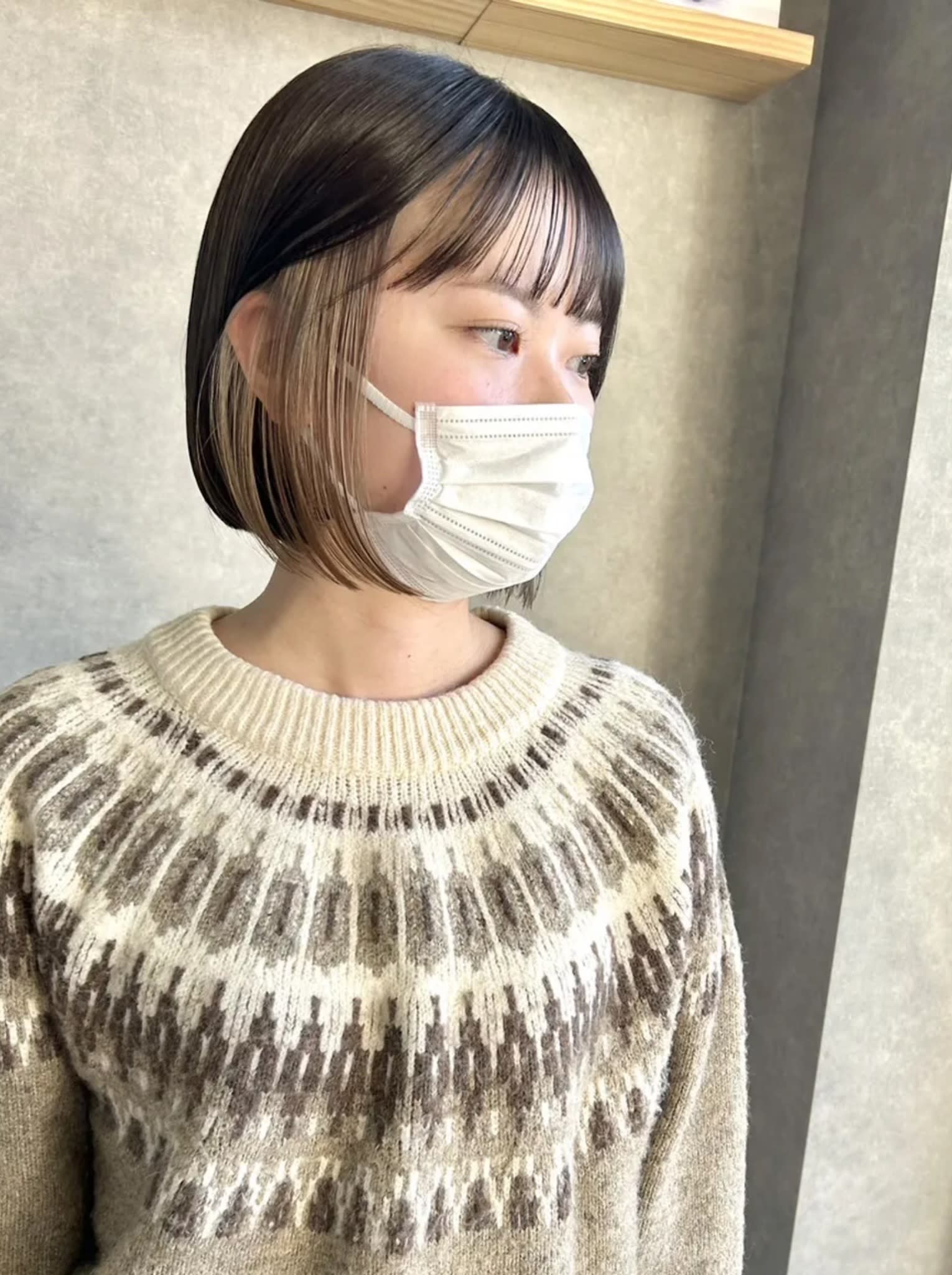 Rec.【レック】のスタイル紹介。ボブ/インナーグレージュ